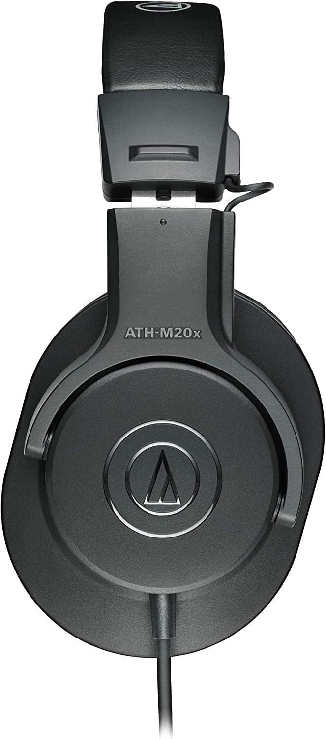 Audio-Technica ATH-M20x Professional Studio Monitor Headphones, Black (AUD ATHM20X)